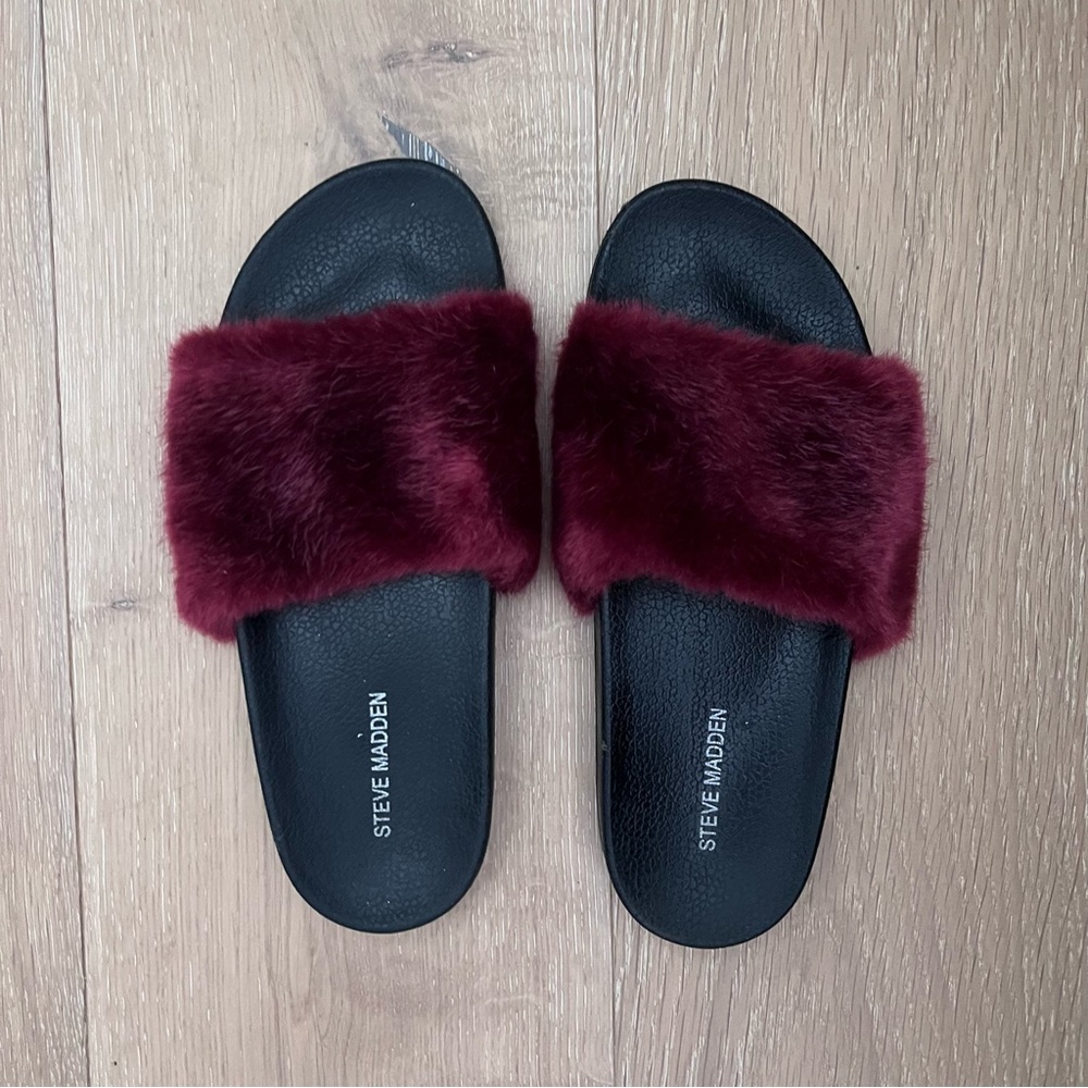 Steve Madden Fur Slides